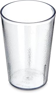 Carlisle FoodService Products 55268107 Stackable ShatterResistant Plastic Tumbler, 8 oz., Clear (Pack of 6)