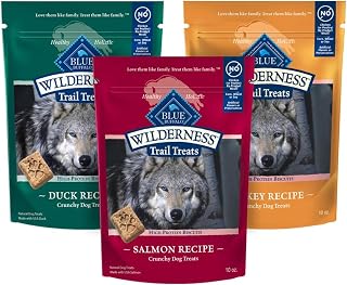 Blue Buffalo Wilderness Crunchy Dog Biscuits Variety Pack, Grain-Free, 3 ct