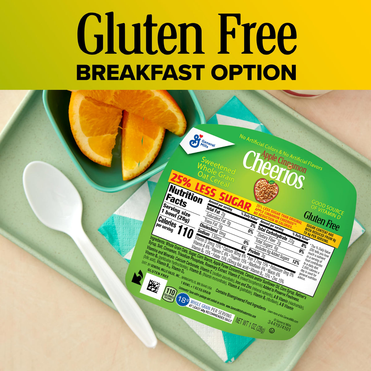 Cheerios Apple Cinnamon / 1 Ounce (Pack of 96) / 1 Cold Cereal