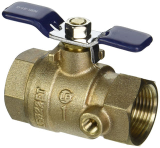 781-054LL 1" Ball Valve Full Port Thread x Thread with Tapped Side by Febco – 1 Inch, Bronze, Model 781054
