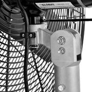 CD Premium 30" Oscillating Wall Mount Fan by Continental Dynamics – 49"L x 34"W x 8"H, Alloy Steel, Black, Model SFWE1-750YW-D2