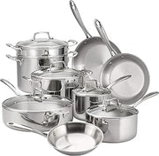 Tramontina Boston Tri-Ply Clad Stainless Steel 14-Pc Pots and Pans Set