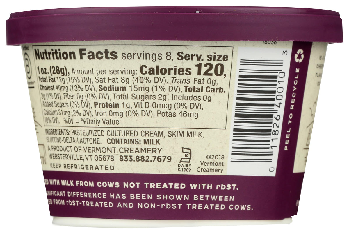 Vermont Creamery by Vermont Butter & Cheese – 8 Ounce (Pack of 1), Model 0011826400103