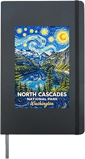 North Cascades National Park Hardcover Journal, Black