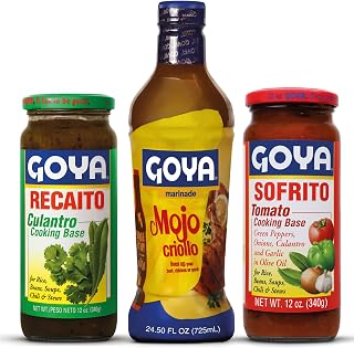 Goya Puerto Rican Cooking Base & Marinade Trio, Sofrito Seasoning, Criollo