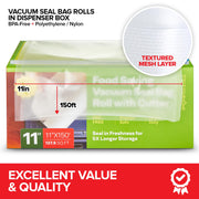 Stock Your Home 11x150 Inch / clear / 1 Food Storage Bags