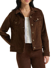 Women's Legendary Rider Denim Jacket by Lee – Cotton Blend, Bistre Corduroy, Model 112382882