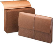 SMEAD Partition Expanding File Wallet, Flap and Cord Closure, 6 Pockets, 5-1/4" Expansion, Tear Resistant Gusset, Legal, Redrope, 10 per Box (72375)