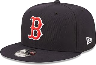 New Era Unisex-Adult MLB 9Fifty Team Color Primary Logo Adjustable Snapback Hat Cap One Size Fits All- Boston Red Sox Navy
