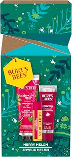 Burt's Bees Lip Balm, Squeezy Tinted Balm and Hand Cream Gift Set, Merry Melon, Ready to Give Holiday Gift, 1 Gift Set