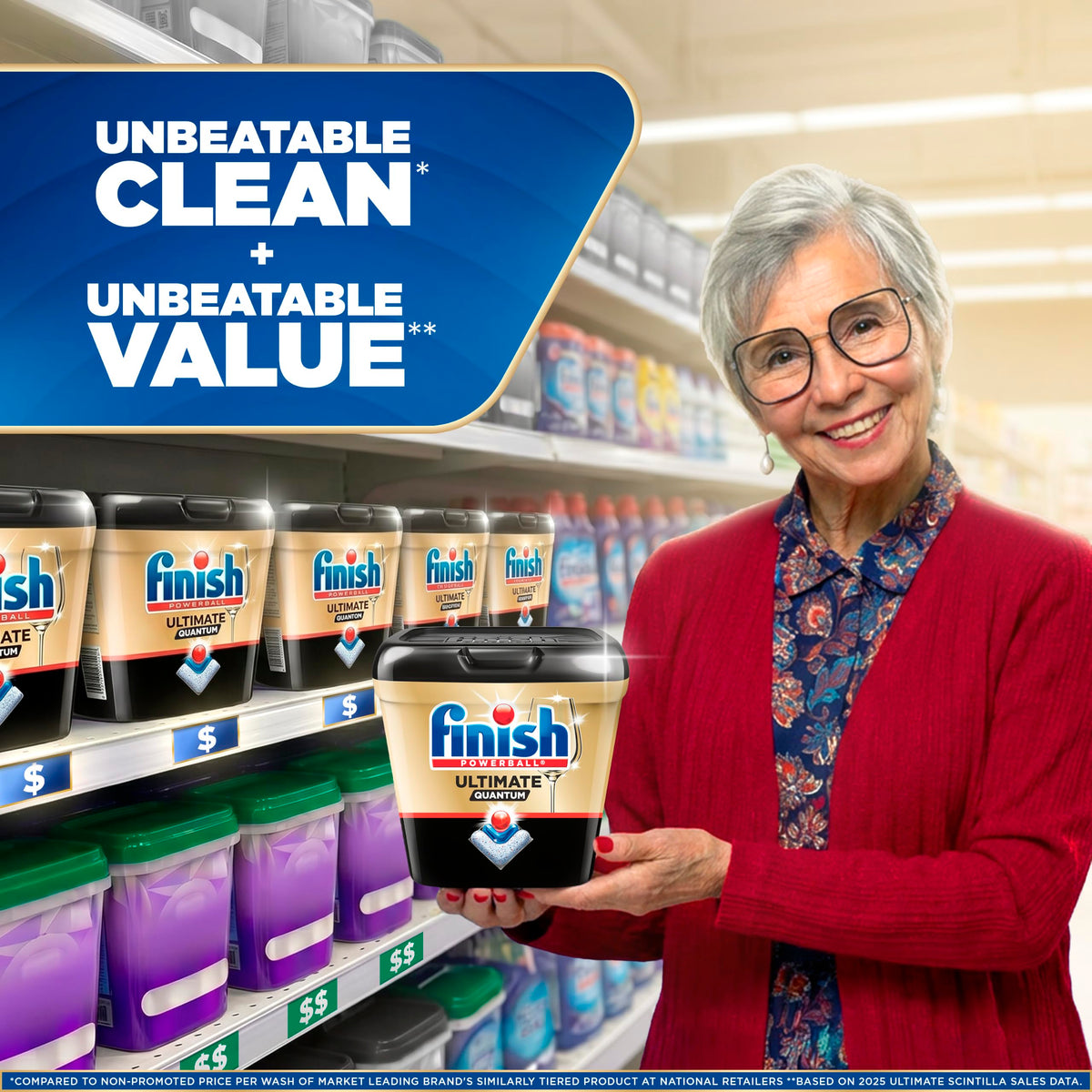 Ultimate Dishwasher Detergent- 28 Count - With CycleSync™ Technology - Dishwashing Tablets - Dish Tabs by Finish – 28 Count (Pack of 1), Black, Model 5170099827