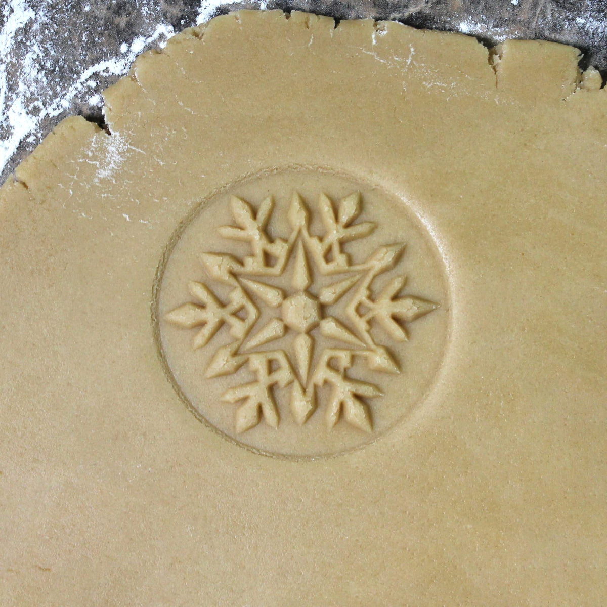 Fun Food Tools Wooden Cookie Stamp, 2.5 Inch Diameter, Snowflake CS-017