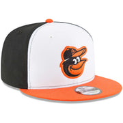 Baltimore Orioles Team Color 9FIFTY Adjustable Hat White by New Era – One Size, Polyester, Spandex, White, Model 11591079