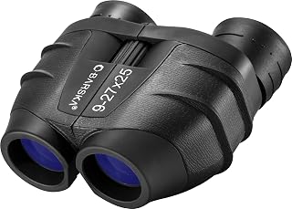 9-27x25mm Gladiator Compact Zoom Binoculars by Barska | 9-27x zoom magnification with rubber armor and weather resistance for hiking, bird watching and sporting events