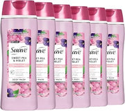 Suave Moisturizing Body Wash, with Sweet Pea Violet and Vitamin E Extract, No Parabens, No Phtahaltes, 18 Fl Oz (Pack of 6)