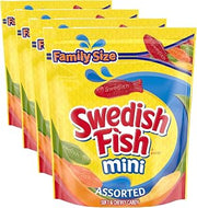 Swedish Fish Mini Assorted Soft & Chewy Candy,Family Size,Bulk Candy,1.8 lb,(Pack of 4)