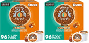 Duos Nutty + Caramel Keurig Single-Serve K-Cup Pods by The Original Donut Shop – 24 Count (Pack of 8), Model The Original Donut Shop Duos