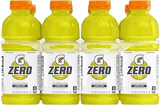 Gatorade Zero Sugar Thirst Quencher, Lemon-Lime, 20 Ounce, 8 Count (Pack of 3)