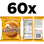 Peanut Butter Cookies by Grandma's – 2.5 Ounce (Pack of 60), chocolate, Pack of 60, Model 45091