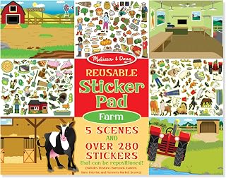 Melissa & Doug Reusable Sticker Pad: Farm - 280+ Stickers, 5 Scenes