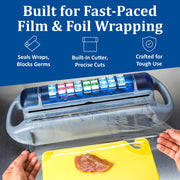 Carlisle FoodService Products Saf-T-Wrap Station by San Jamar – Plastic, Gray, Model SW1218