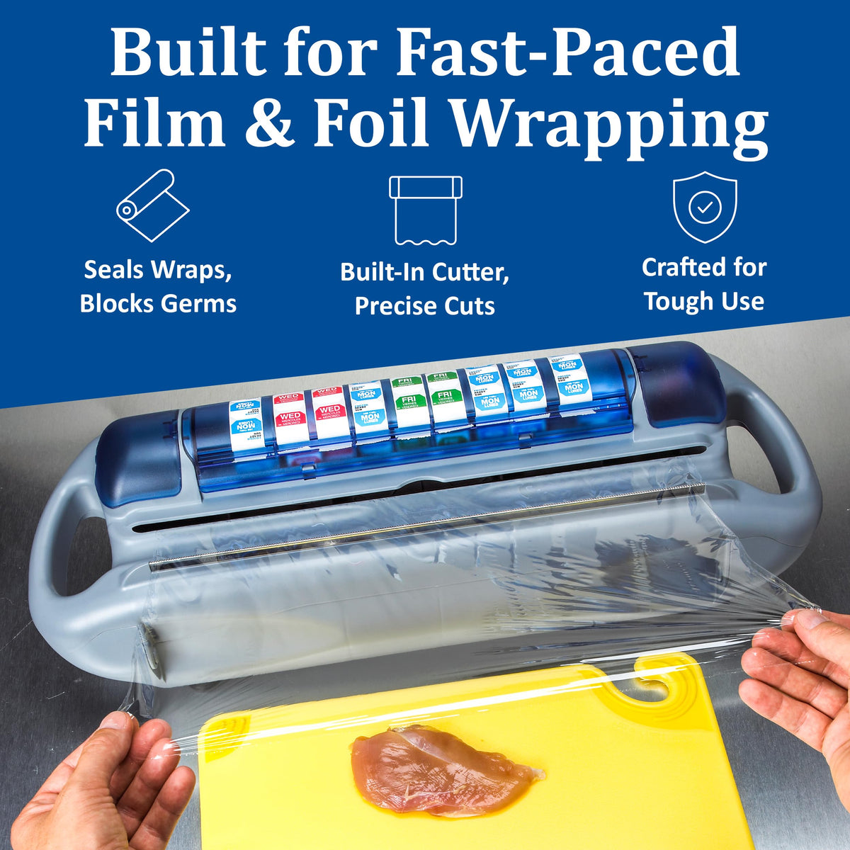 Carlisle FoodService Products Saf-T-Wrap Station by San Jamar – Plastic, Gray, Model SW1218
