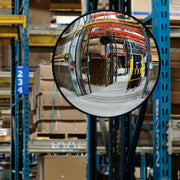 Round Glass Convex Mirror by Global Industrial – Glass, Silver, Model GIC 3000