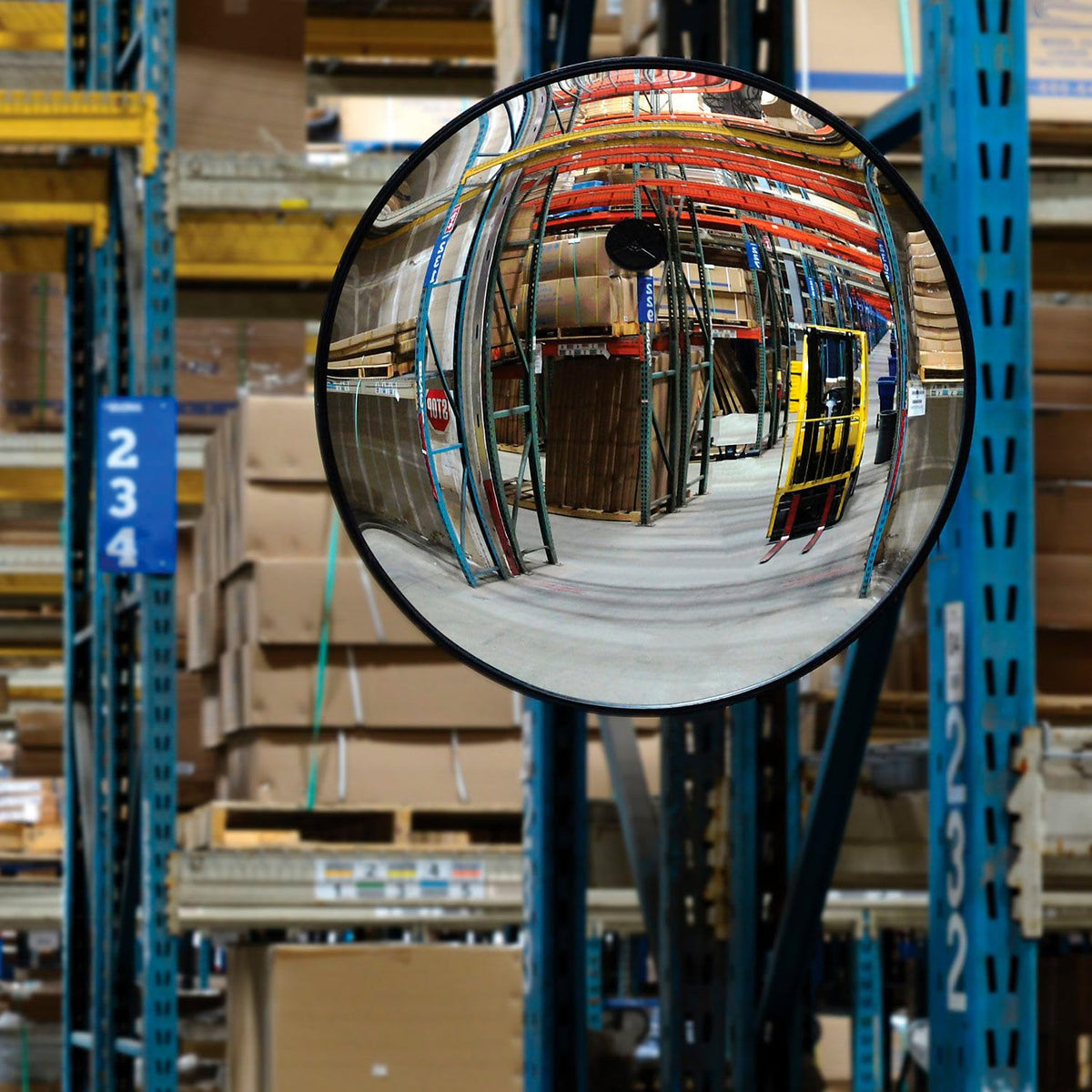 Round Glass Convex Mirror by Global Industrial – Glass, Silver, Model GIC 3000