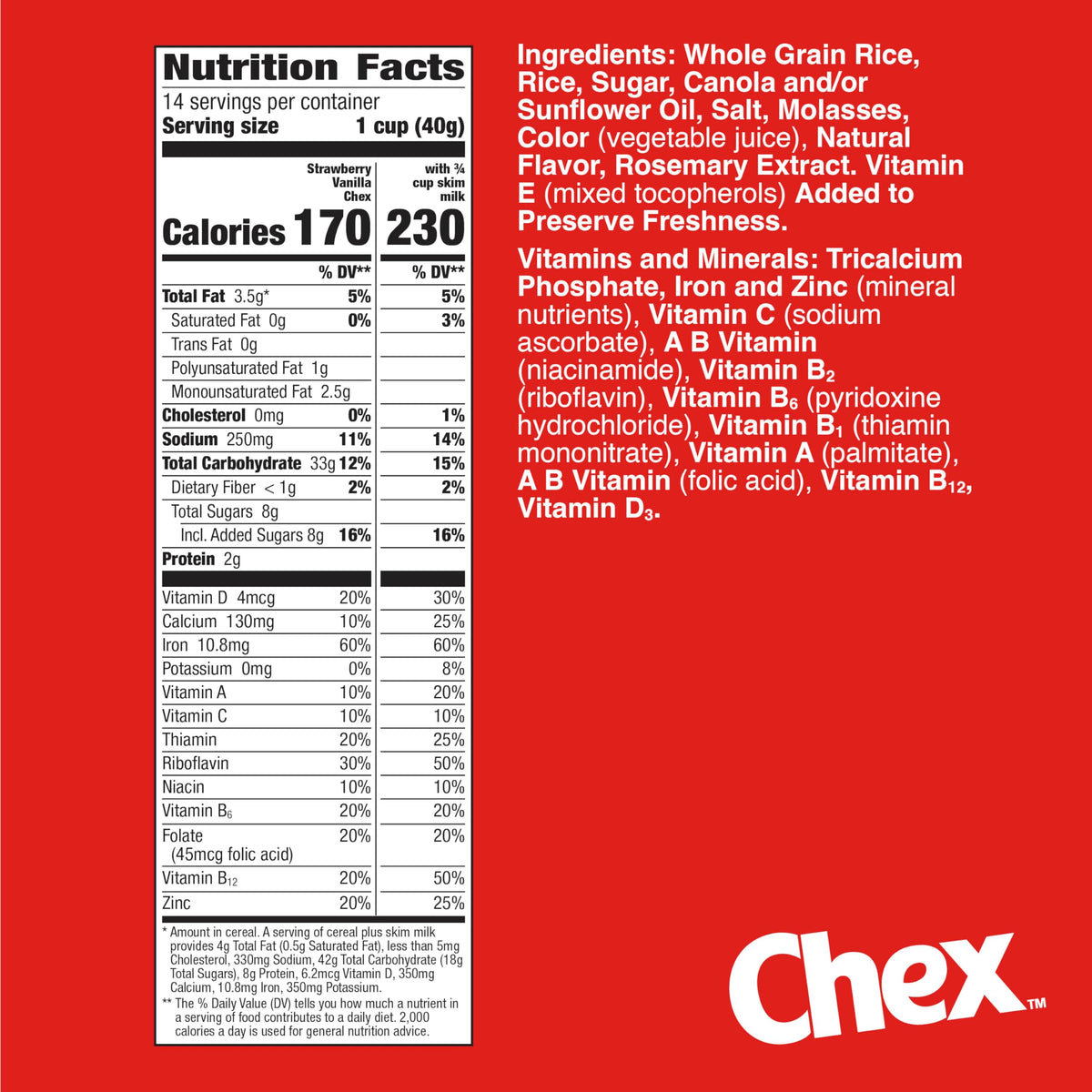 Chex 19.8 Ounce (Pack of 5) / 5 Cold Cereal