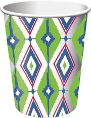 Creative Converting 8 Count Paper Cups, Diamond Ikat