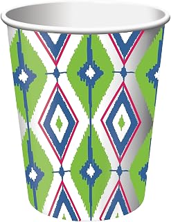 Creative Converting 8 Count Paper Cups, Diamond Ikat