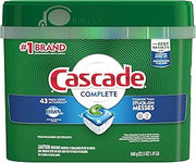 Cascade Complete Dishwasher Pods, Actionpacs Dishwasher Detergent, Fresh Scent with Dawn Power, 43 Count
