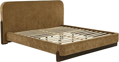 Coaster Home Furnishings - Baldacci - Wood and Fabric - Platform Bed with Upholstered Headboard and Framed Base - Bedroom - Eastern King Size - Walnut - 315954KE