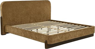 Coaster Home Furnishings - Baldacci - Wood and Fabric - Platform Bed with Upholstered Headboard and Framed Base - Bedroom - Eastern King Size - Walnut - 315954KE