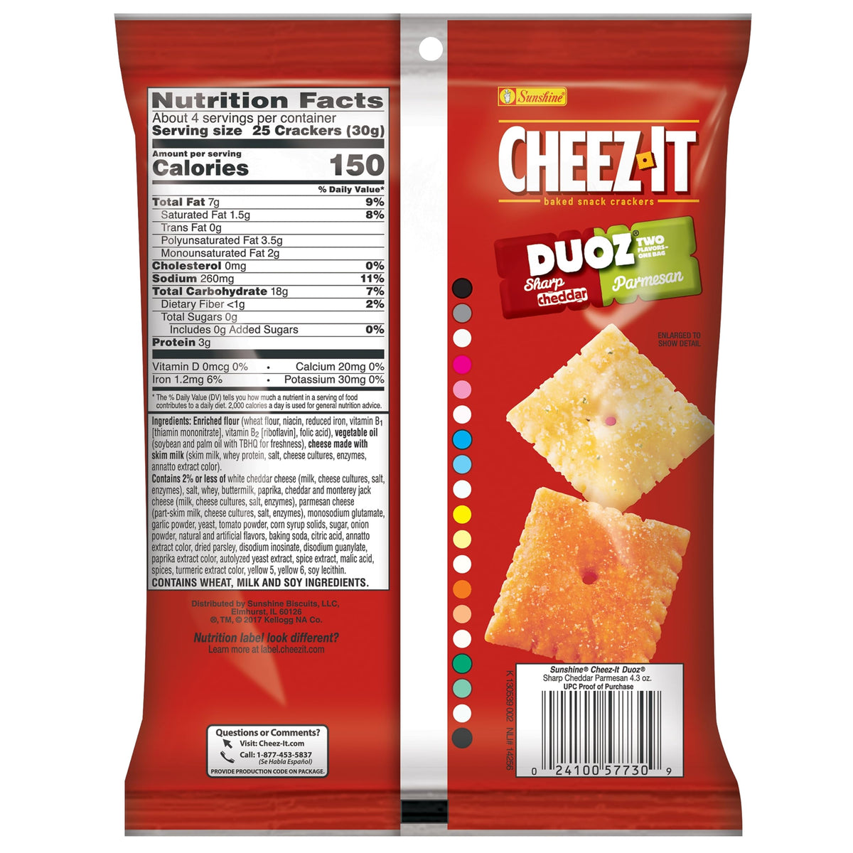 Cheez-It Duoz Cheese Cracker by Kellogg's – 4.3 Ounce (Pack of 6), Pack of 6