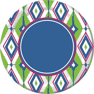 Creative Converting 8 Count Paper Banquet Plates, Diamond Ikat