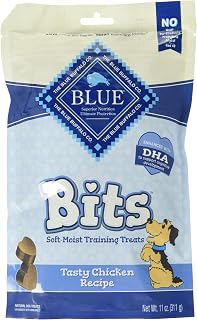 Blue Buffalo Blue Bits Dog Soft-Moist Training Treats, Tasty Chicken Recipe, Natural, 11 Ounce (Pack of 6)