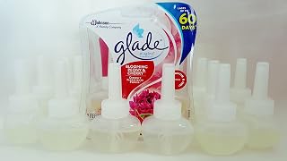12 Glade Blooming Peony & Cherry Plugins Scented Oil Refills No Outer Package