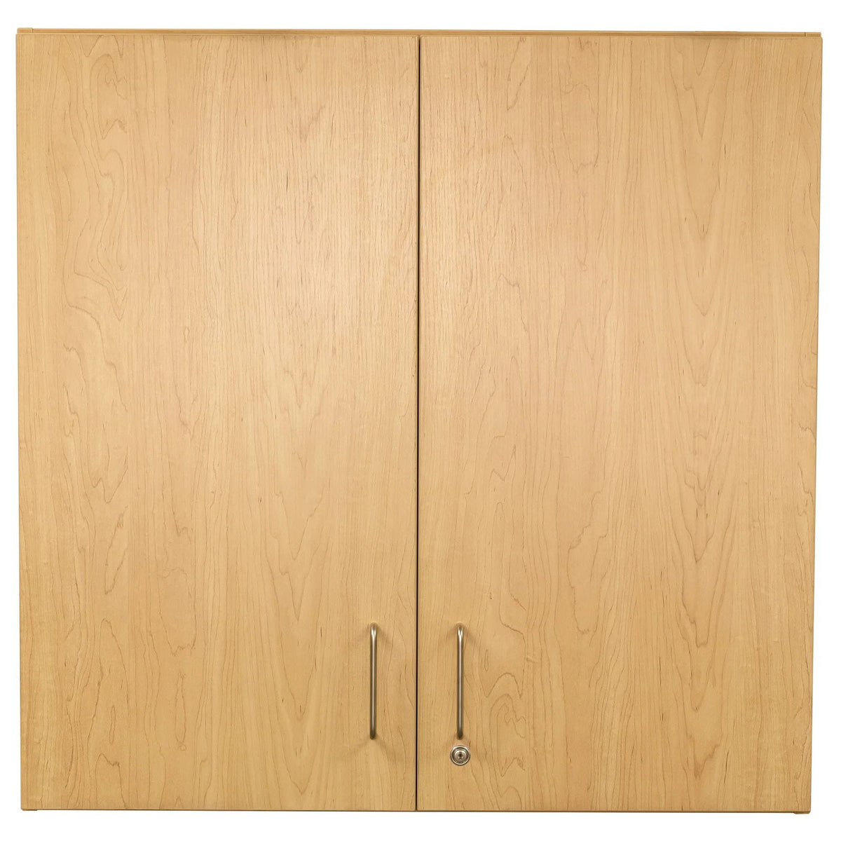 4-Compartment Wall Cabinet 37" Wide (Fully Assembled by Tot Mate – 3/4" Thick Industrial Grade Wood Composite Core With Laminate Surfacing, Maple/Maple, Model TMW301