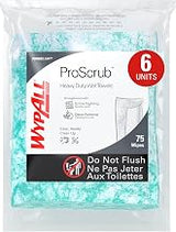 Wypall PowerClean ProScrub Heavy Duty Wet Towels, 6 x 75 Sheets (91367)