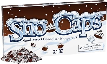 Sno-Caps, Semi-Sweet Chocolate Nonpareils, Movie Theater Candy, Bulk 15 Pack, 3.1 oz