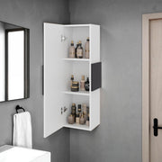 13" Elliott Medicine 38" H Single Door Cabinet by DEPOT E-SHOP – Engineered Wood, White, Model DE-MBW13345
