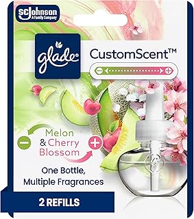 Glade PlugIns Refills with CustomScent Technology, Melon & Cherry Blossom, 2 Refills
