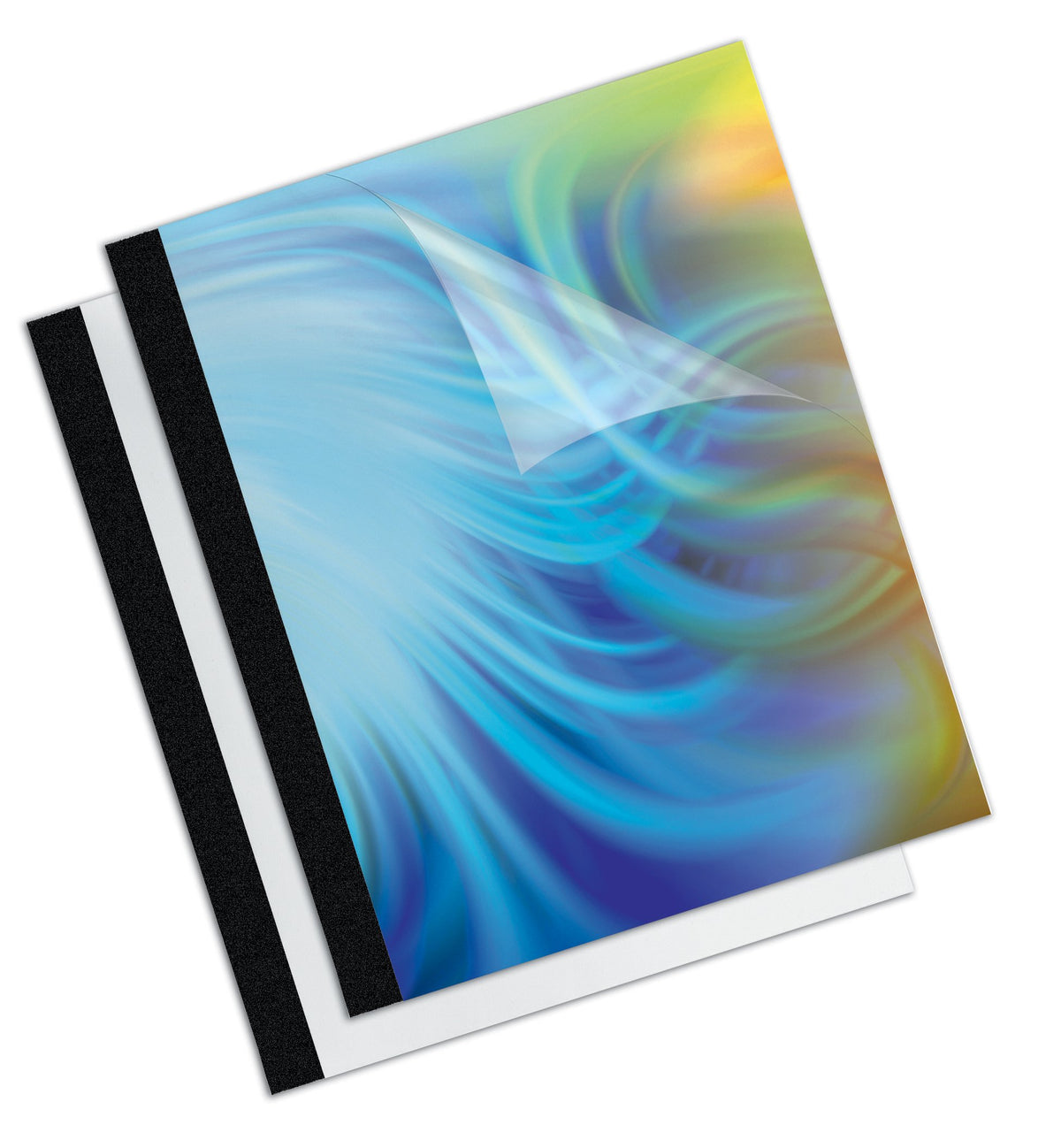 Fellowes 100 Pack / 1/8", 10Pk, Black / Clear Binding Covers