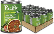 Pacific Foods Organic Hearty Vegetable Soup, Plant Based, 16.3 oz Can (Pack of 12)