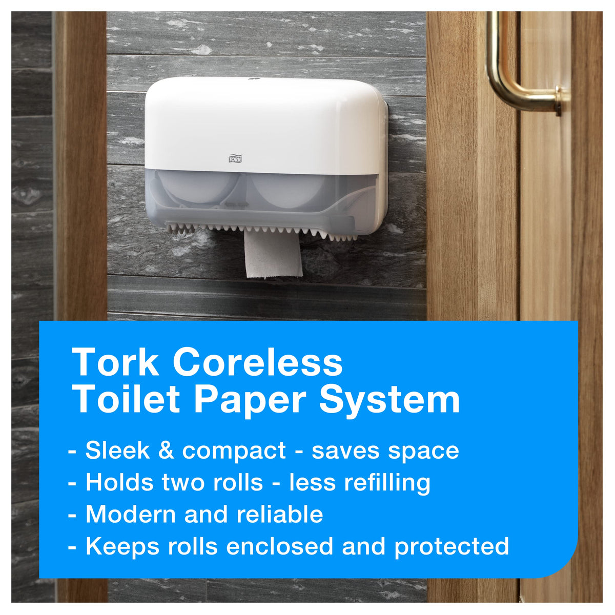 Tork Coreless High-Capacity Toilet Paper Roll White T7 – 36 x 750, 472884
