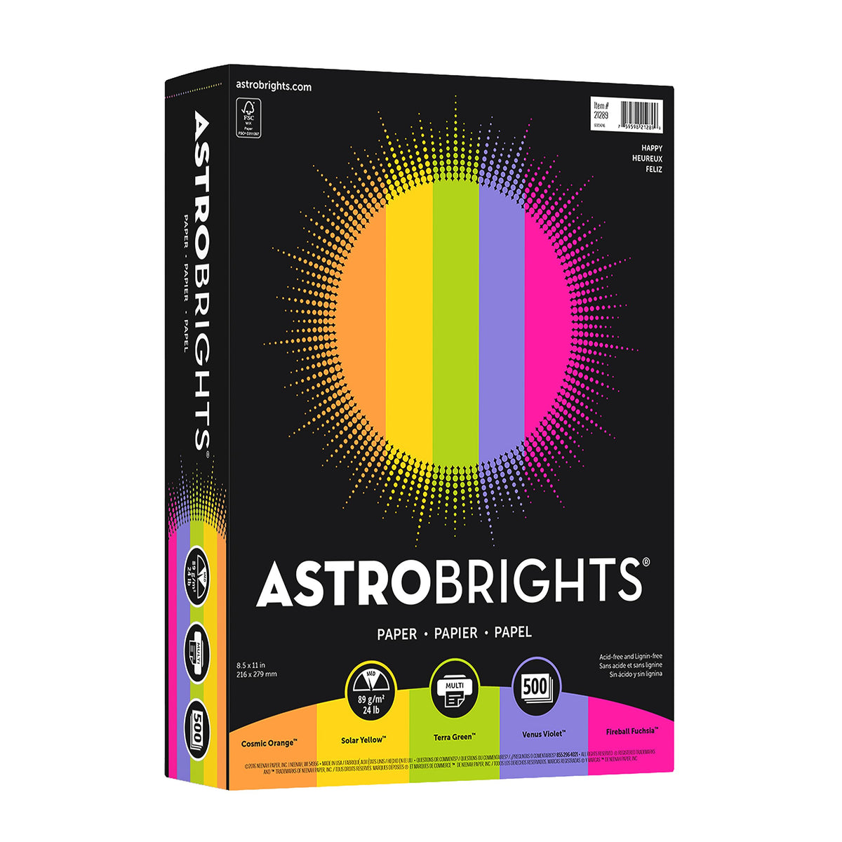 Astrobrights(R) Bright Color Paper by Neenah – 8.5 x 11, multi-colored