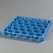 OptiClean NeWave Polypropylene 30-Compartment Short Glass Rack Extender by Carlisle FoodService Products – 30 Compartment, Polypropylene, Blue, Pack of 6, Model REW30S14