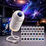 Hd Smart Dynamic 5d Holographic Galaxy Ocean Night Light Projector | Plug and Play Hd Star Projector,360° Adjustable Galaxy and Ocean for Bedroom Ceiling