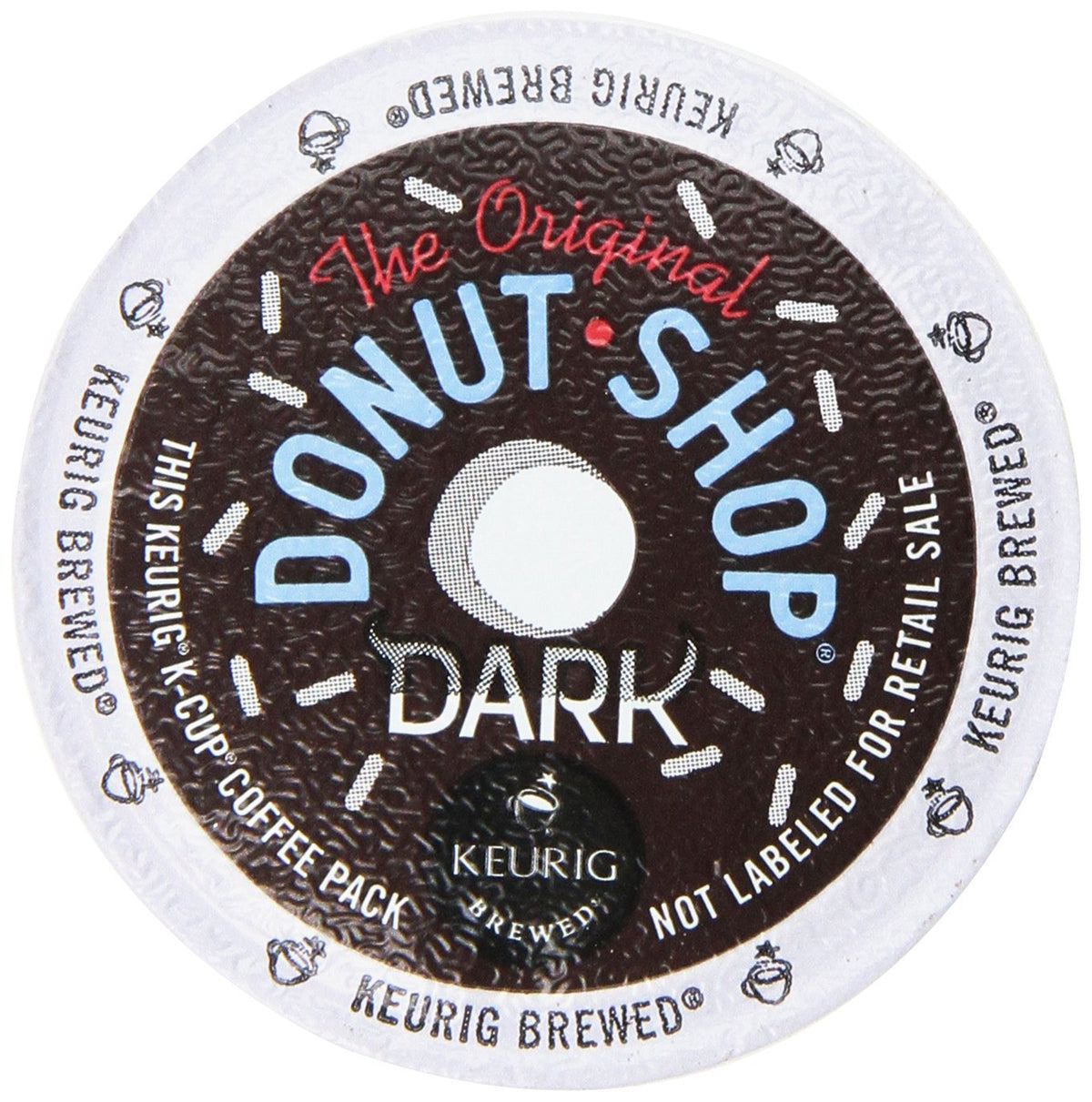 Dark Keurig Single-Serve K-Cup Pods by The Original Donut Shop – 12 Count (Pack of 6), Model COMINHKPR71036